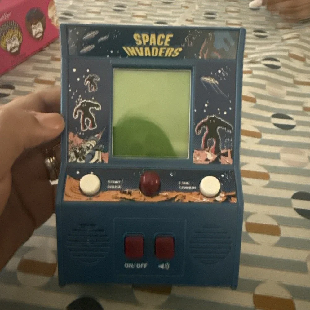 Space Invaders Handheld Electronic Game Blue 2020 Basic Fun Retro Arcade 09527